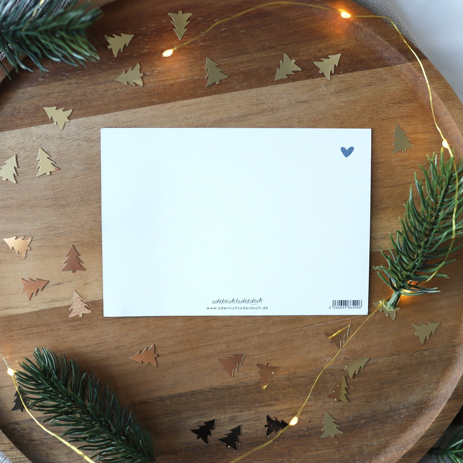 Postkarte „Zusammen feiern" mit Gold