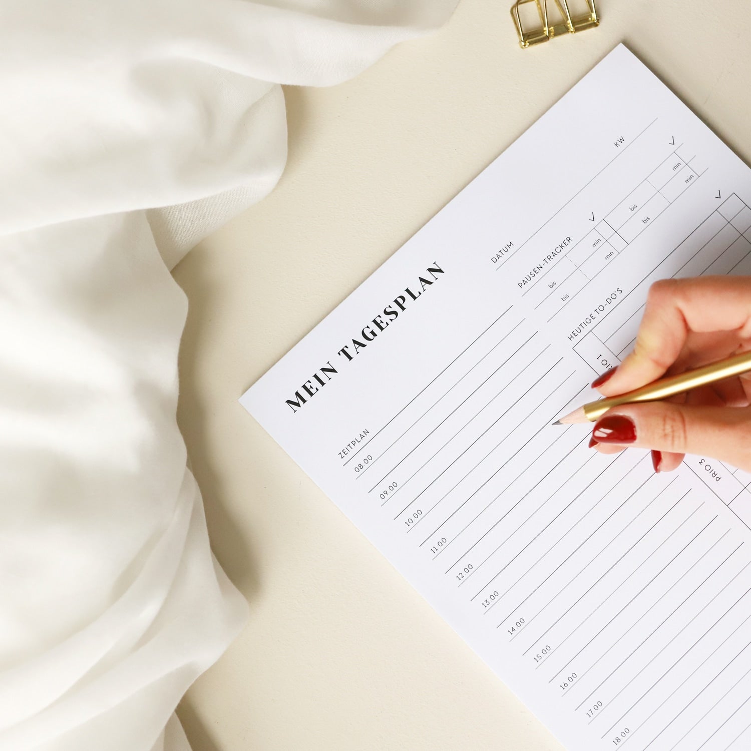 Notizblock A4 „Mein Tagesplan"