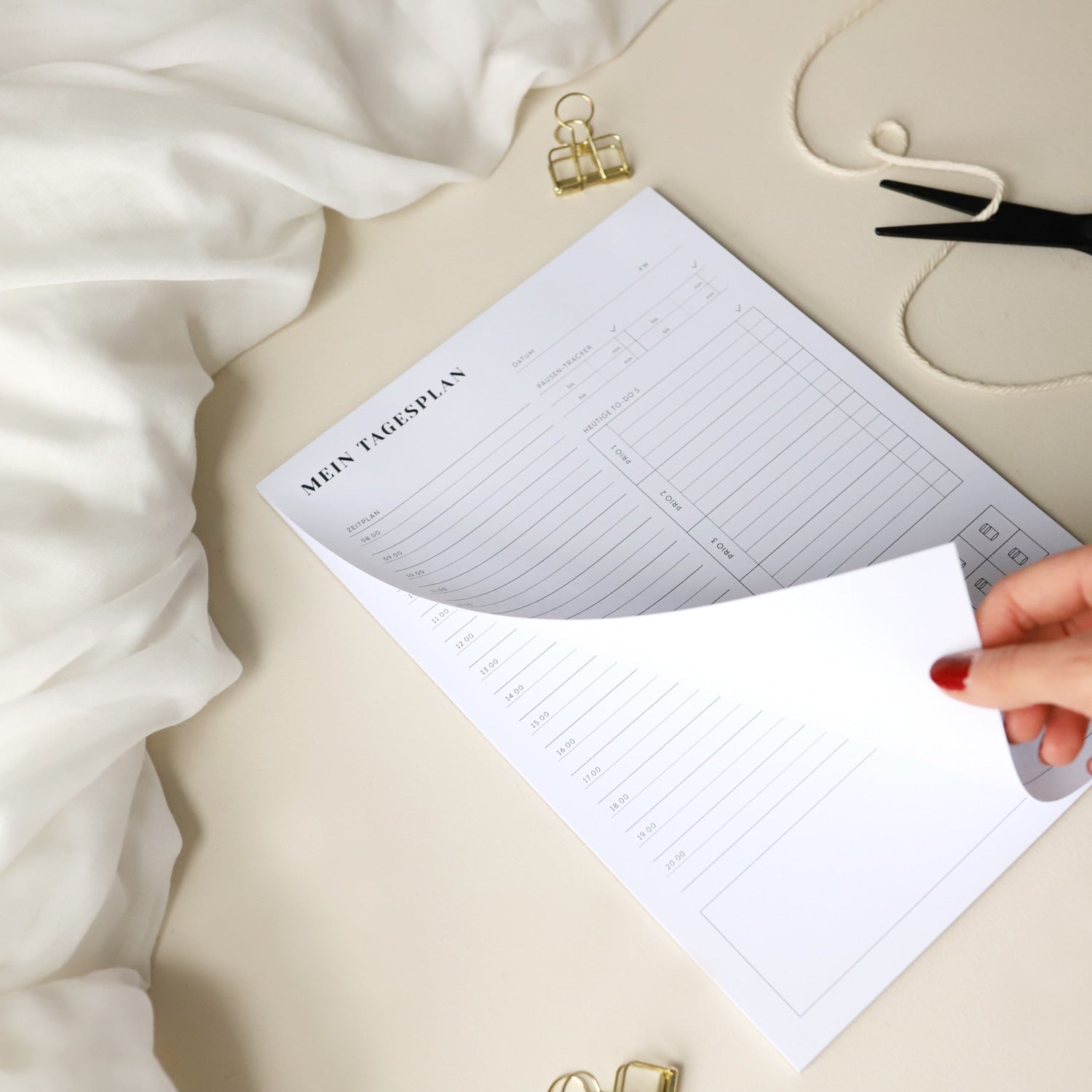 Notizblock A4 „Mein Tagesplan"