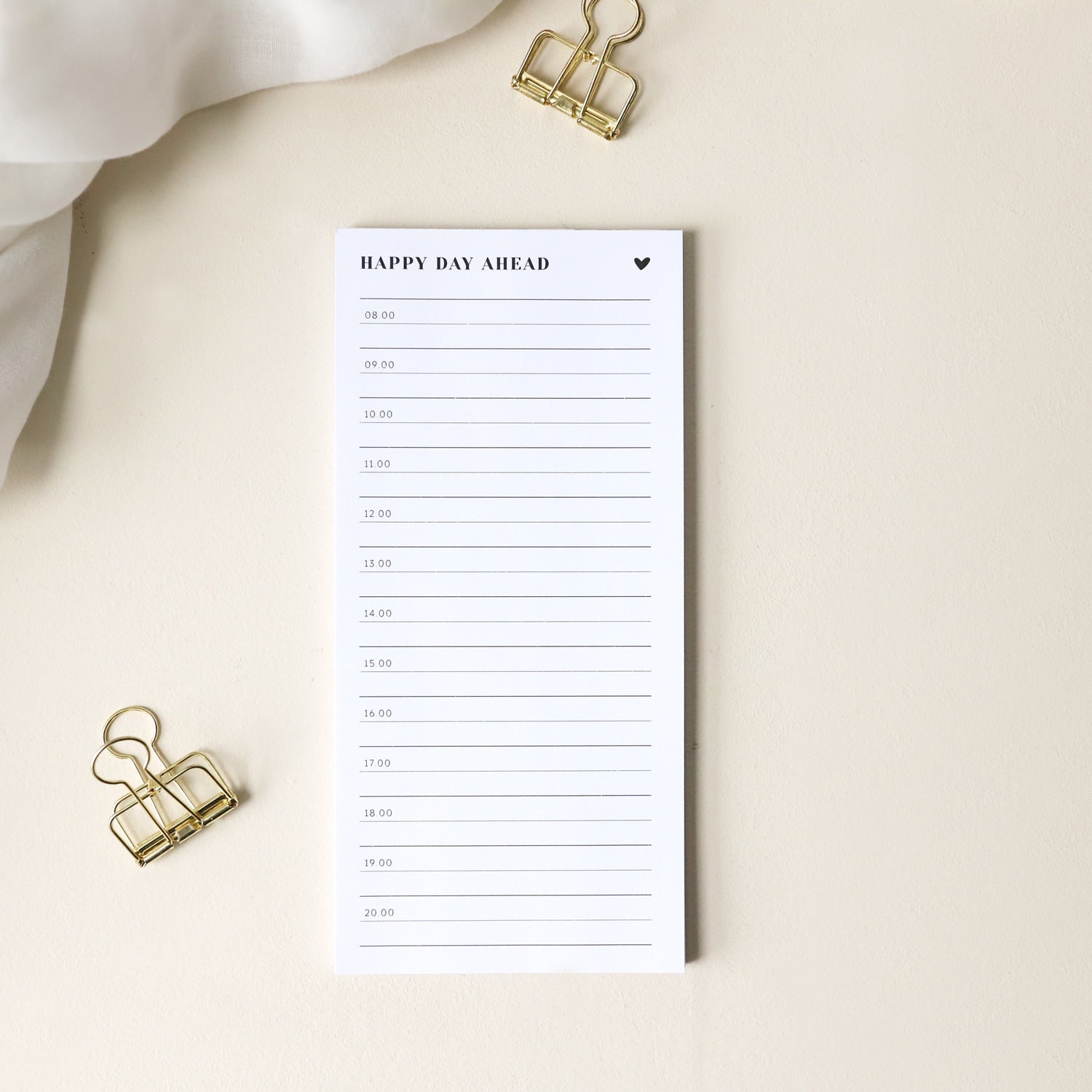 Notizblock DIN lang „Happy day ahead"