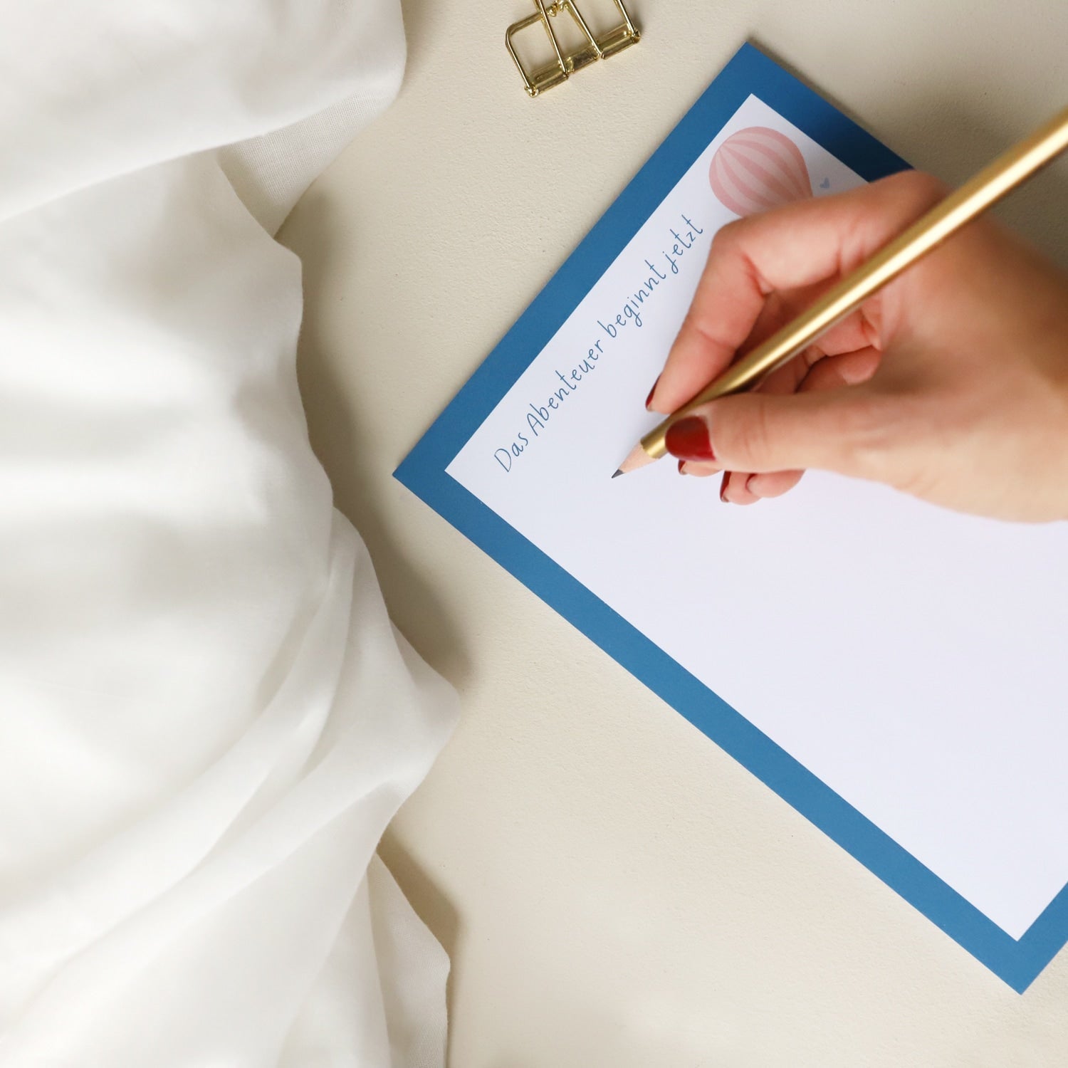 Notizblock A5 „Das Abenteuer beginnt jetzt"
