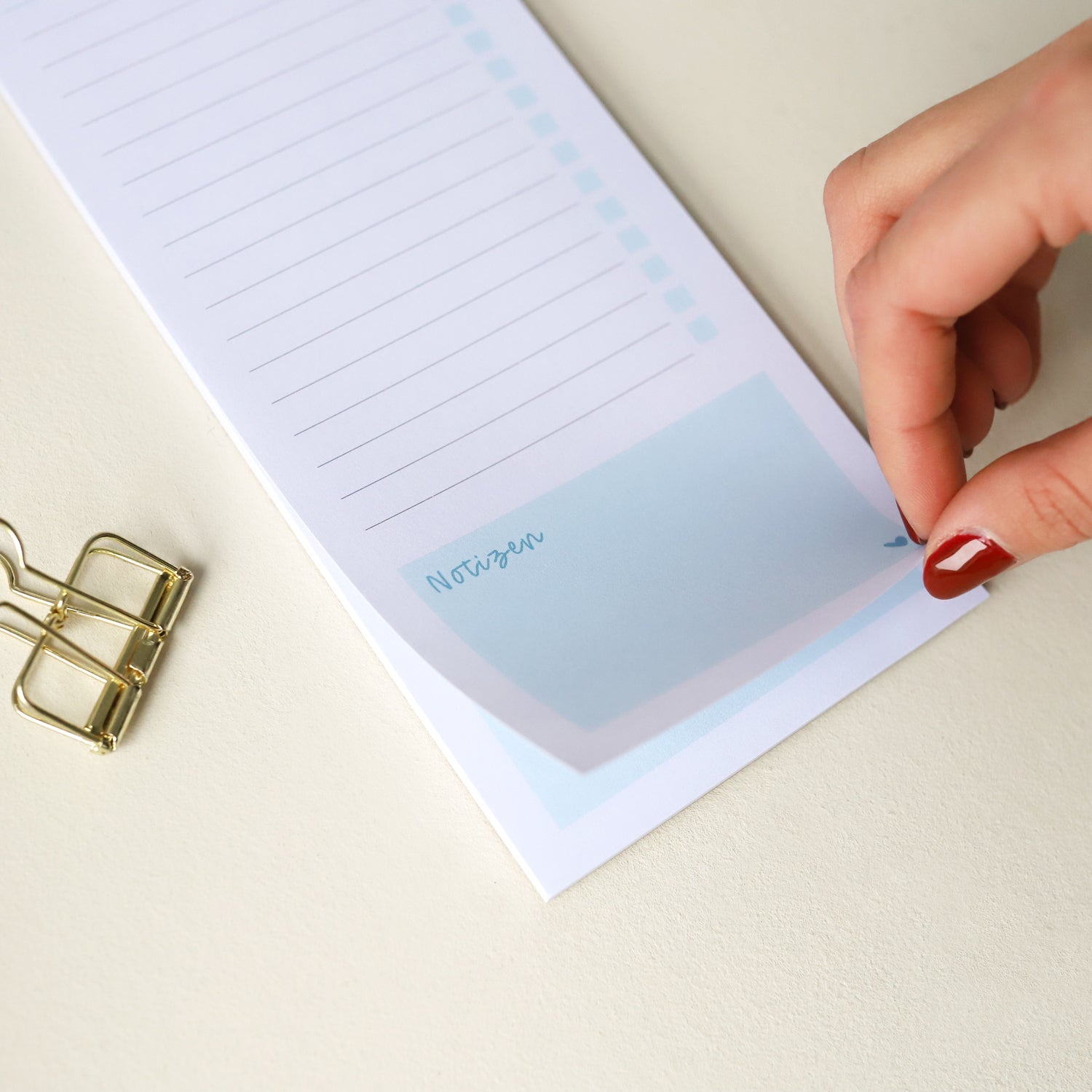 Notizblock DIN lang „To-Do’s", hellblau
