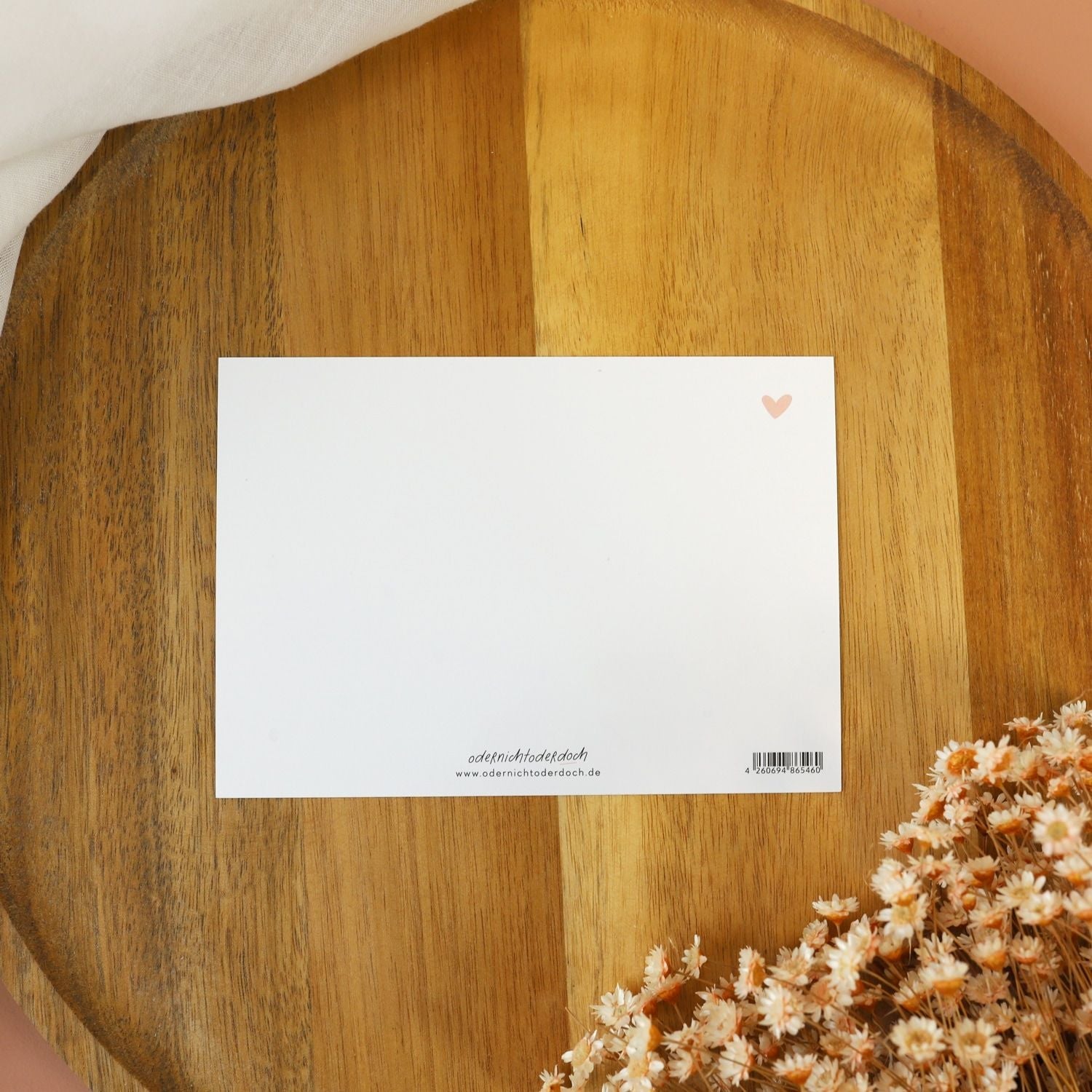 Postkarte „Herz", weiß