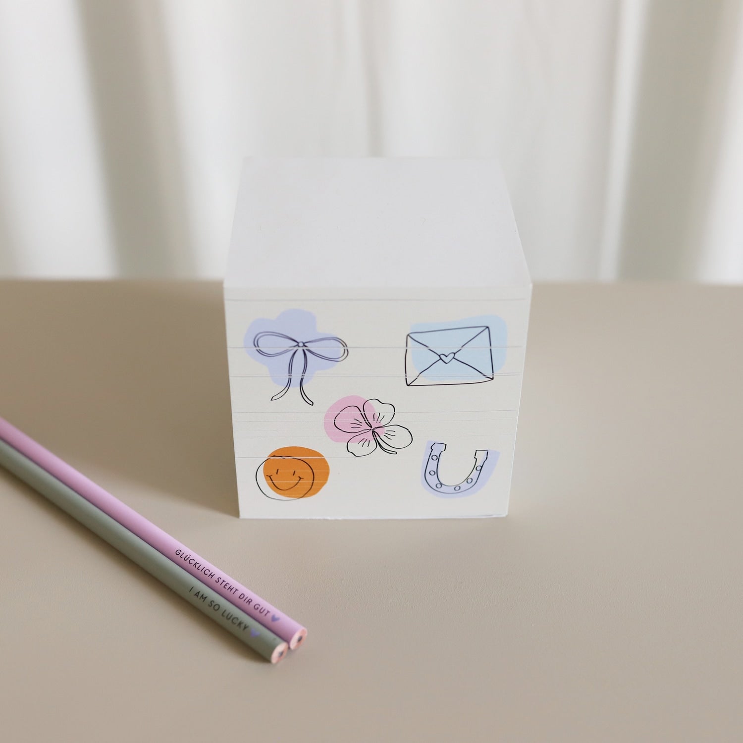 Zettelblock „Glück“