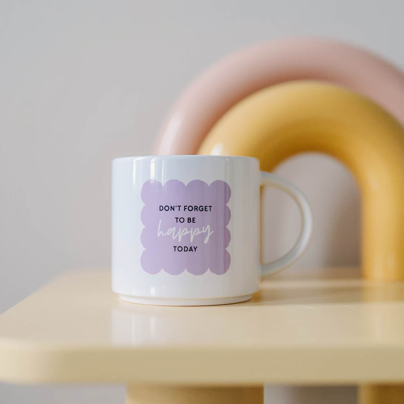 Jumbo-Tasse „Be happy today“