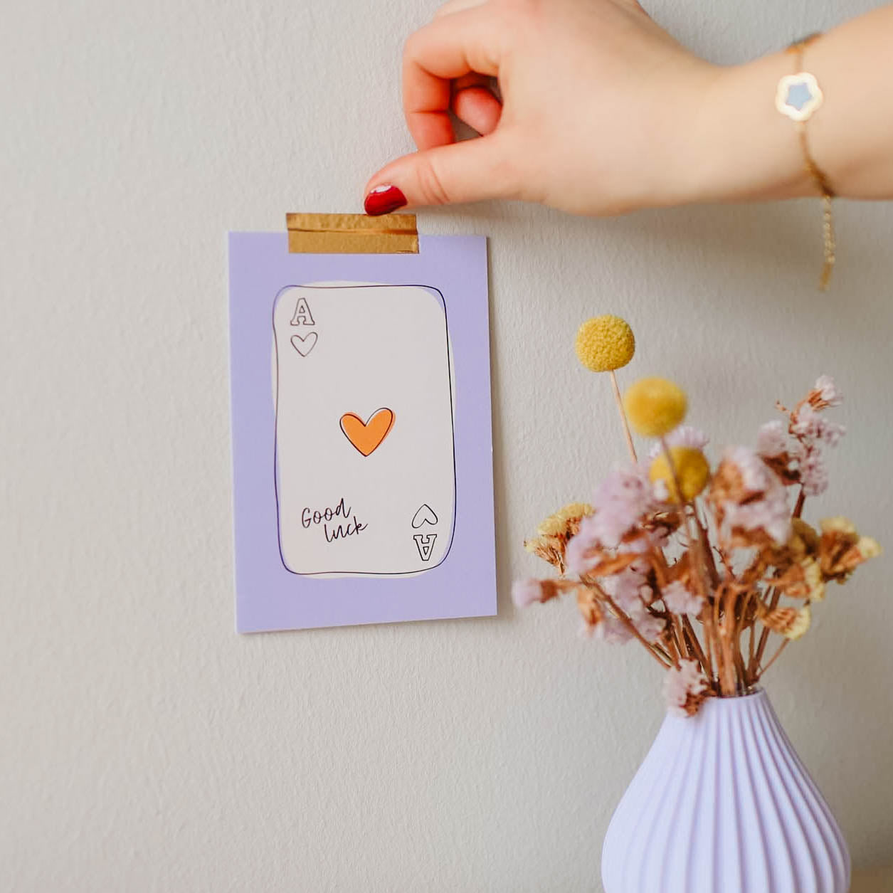 Postkarte „Good luck“