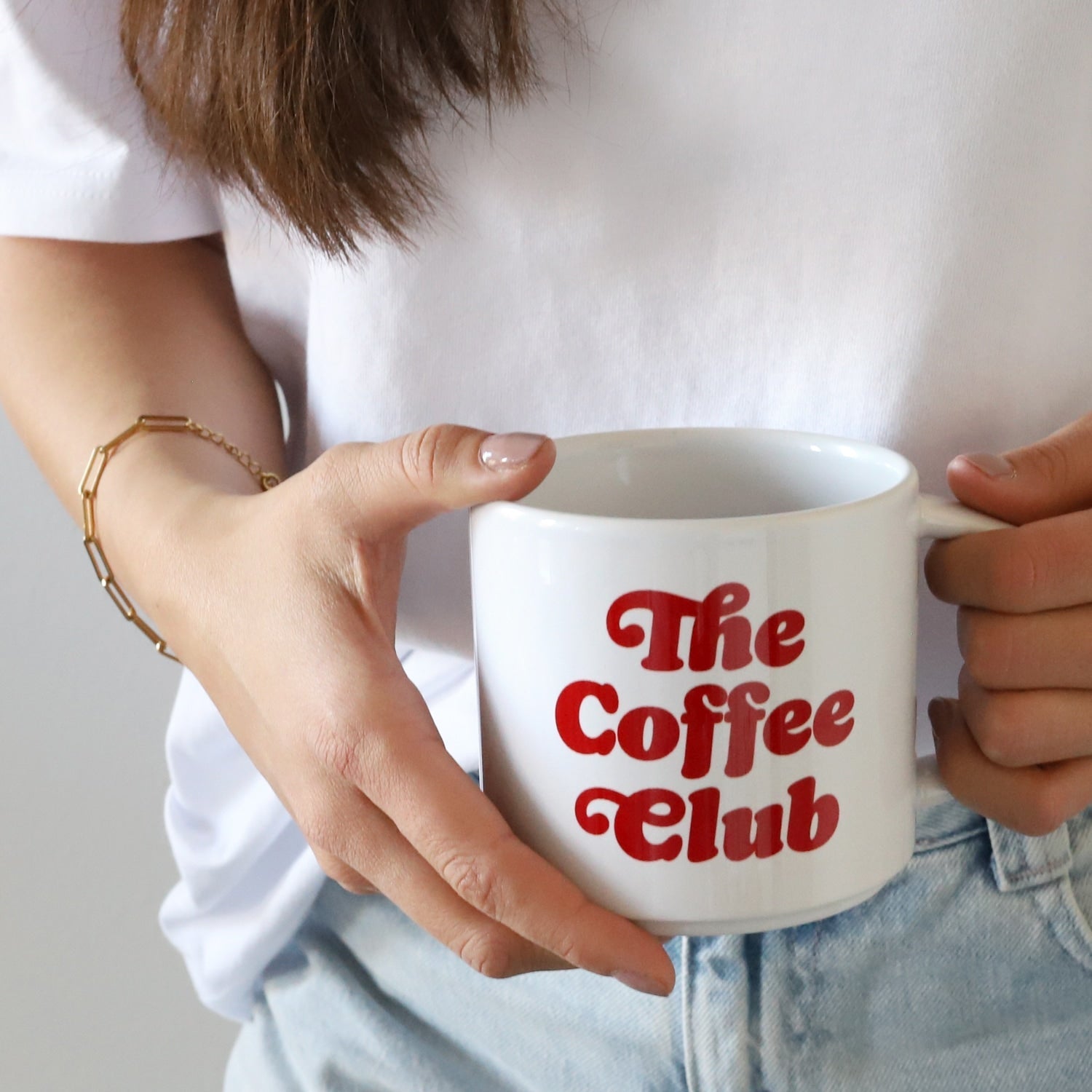 Bundle Tasse & Kaffee „The Coffee Club“, gestreift, ganze Bohne, 250g