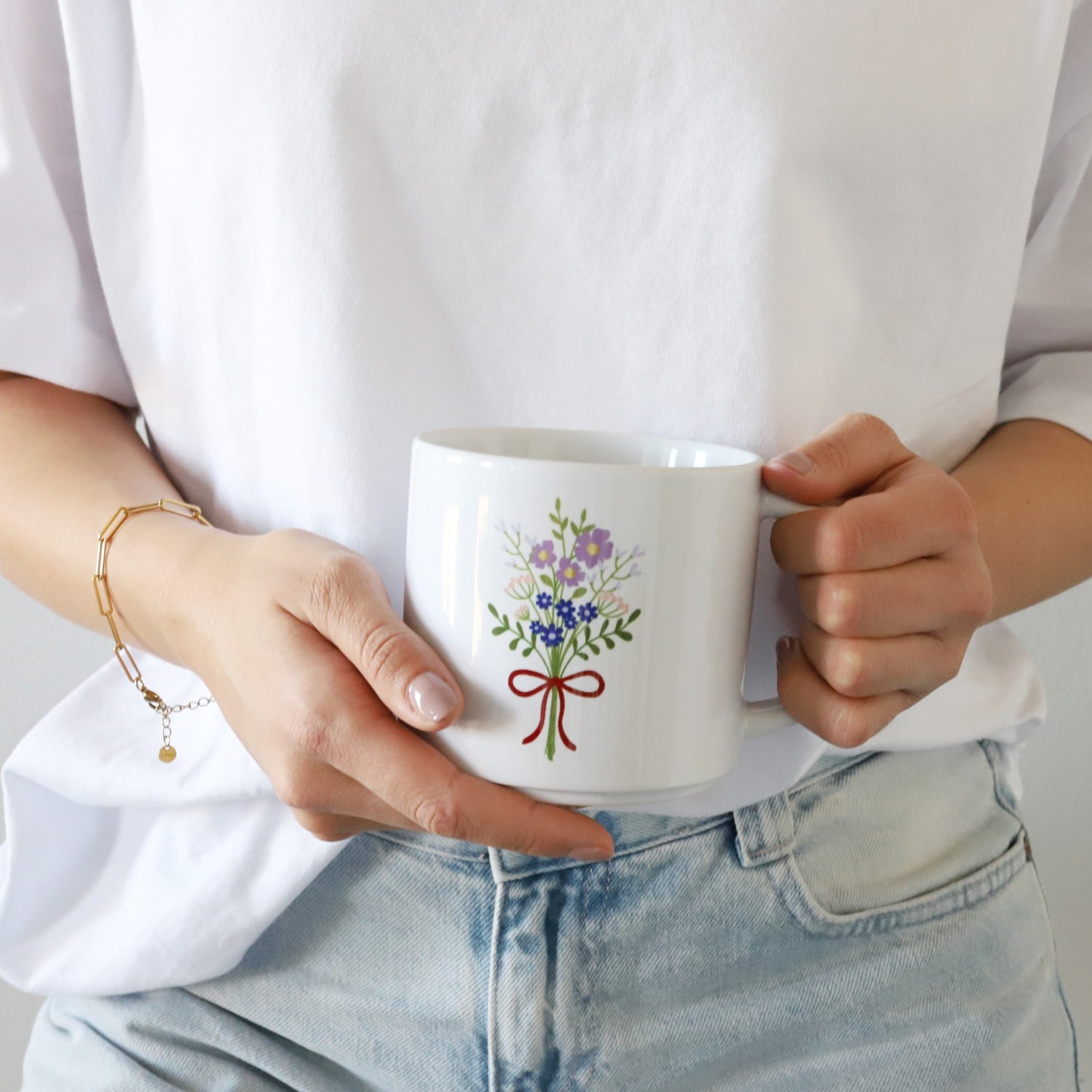 Jumbo-Tasse „Blumen“