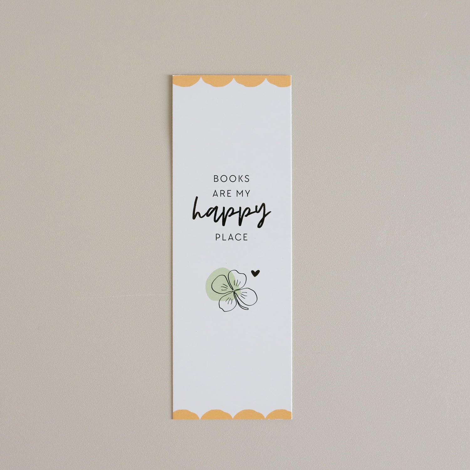 Lesezeichen „Happy Place“ mit Gold