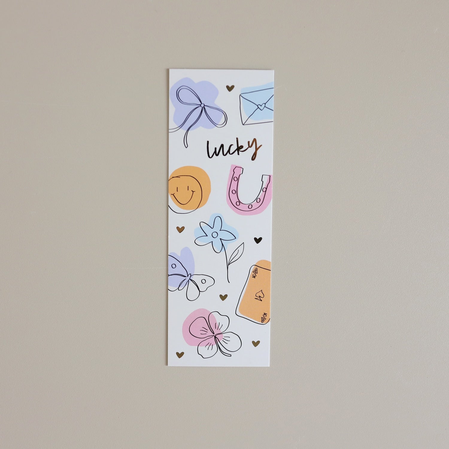 Lesezeichen „Lucky“ mit Gold