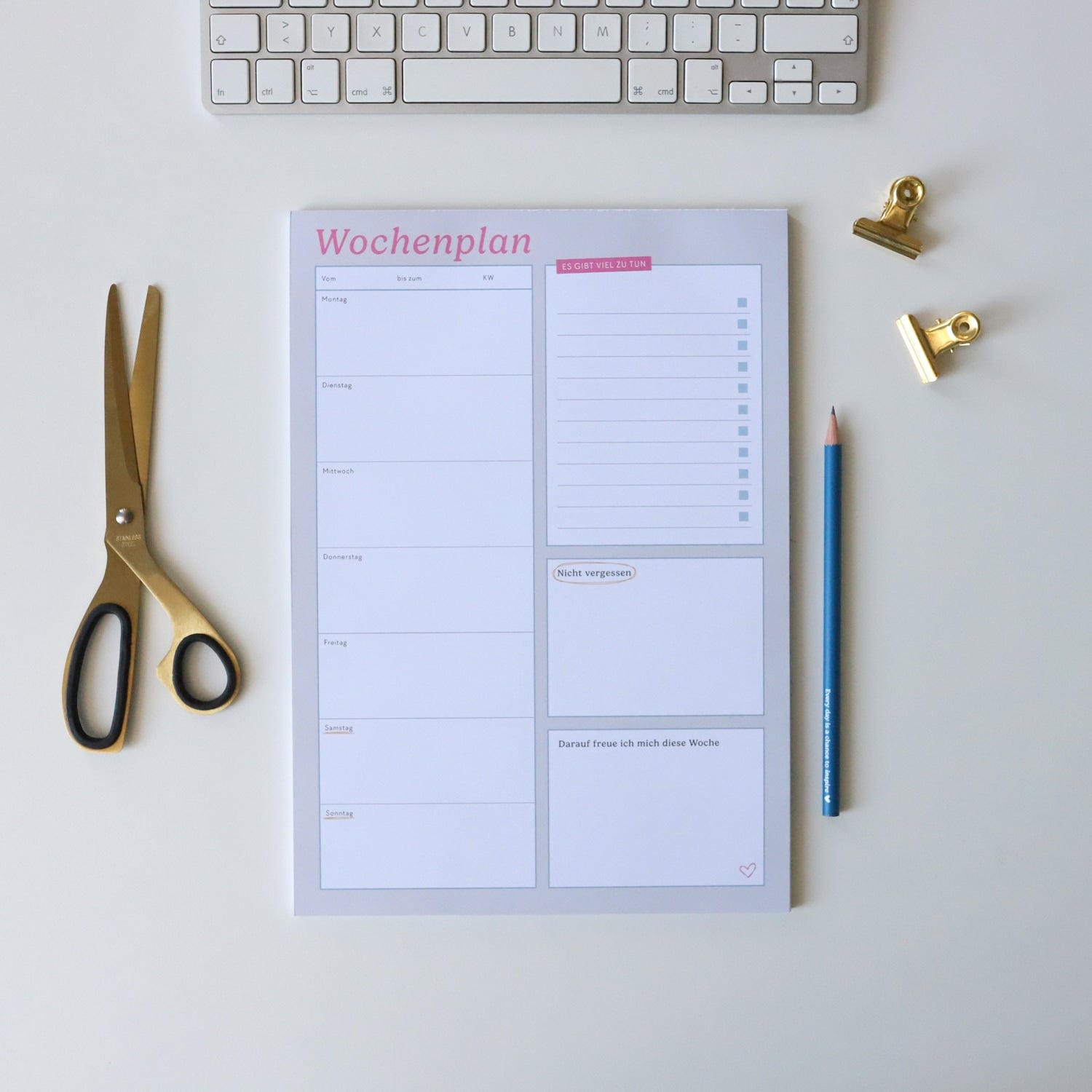 Notizblock A4 „Wochenplan“