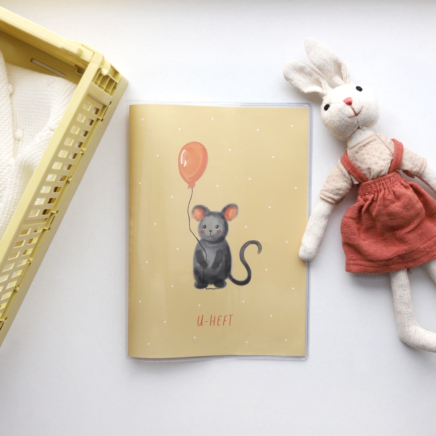 U-Heft-Hülle „Maus“, aquarell