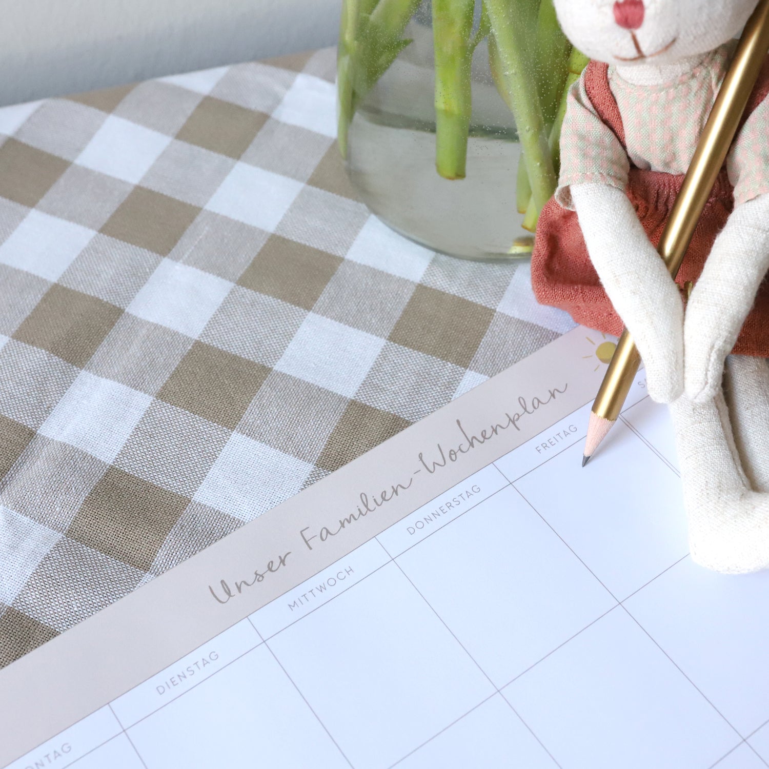 Notizblock A4 quer „Unser Familien-Wochenplan“