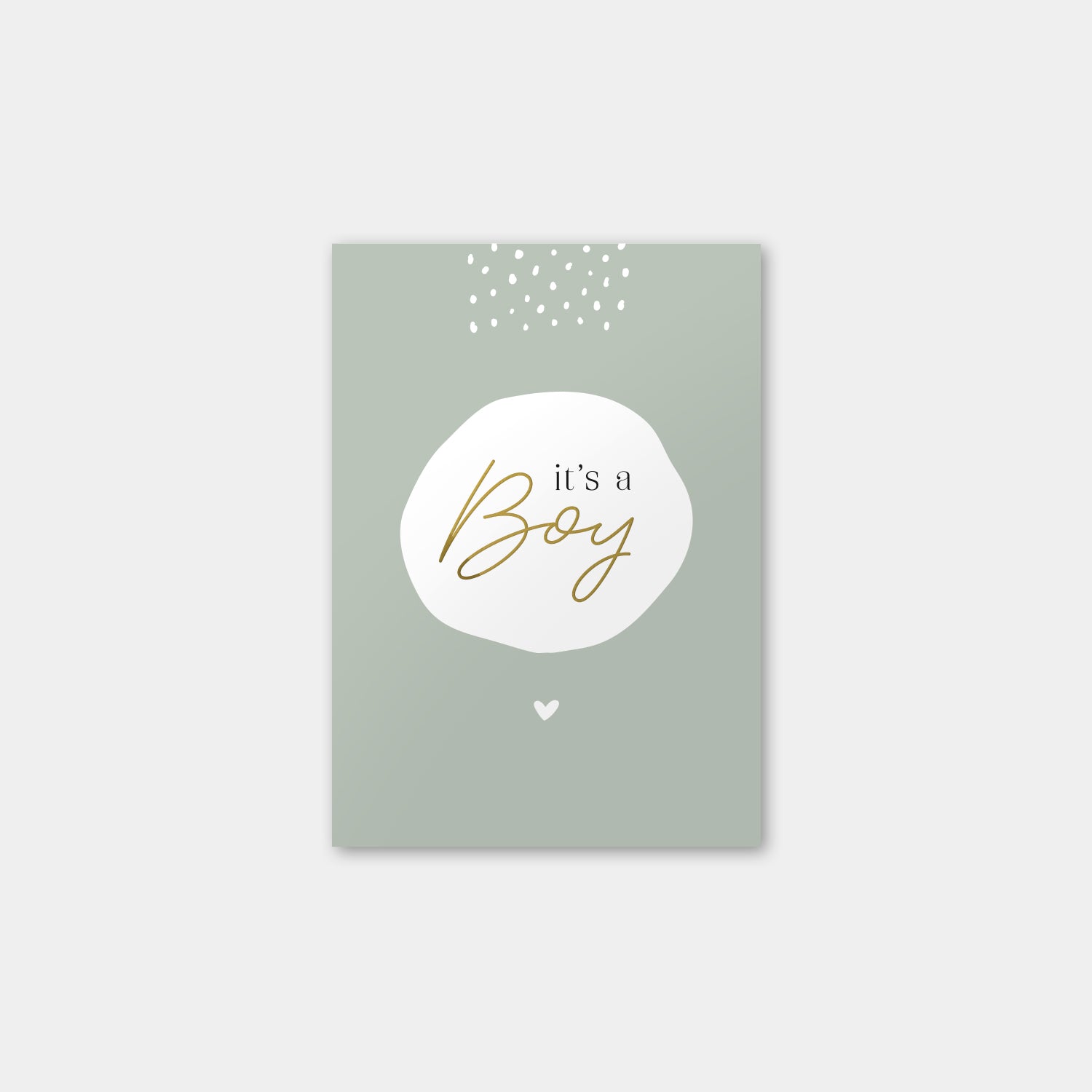 Postkarte „It's a Boy“ mit Gold