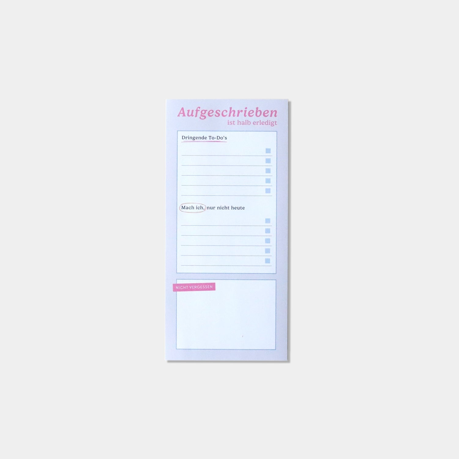 Notizblock DIN lang „Aufgeschrieben"