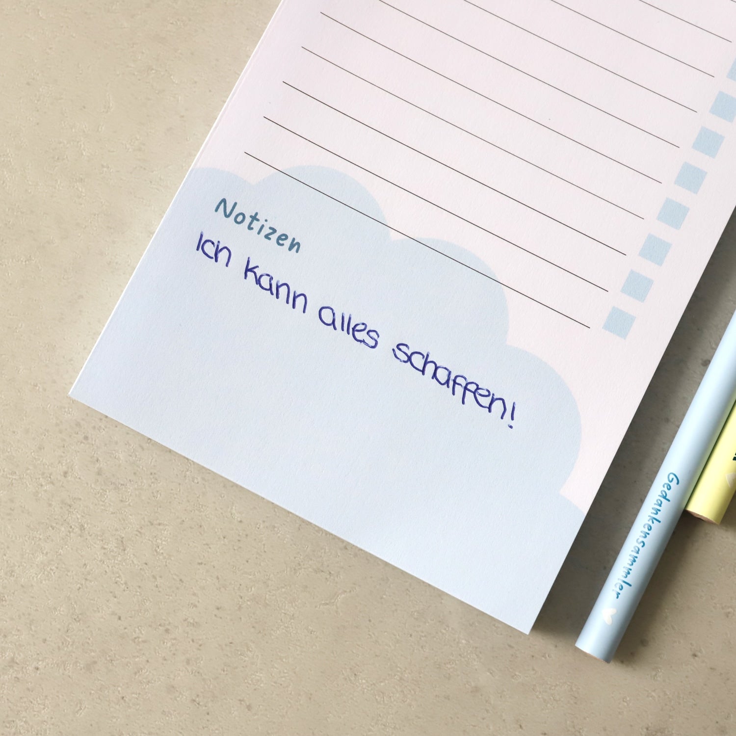 Notizblock DIN lang „To dos", Wolkendesign