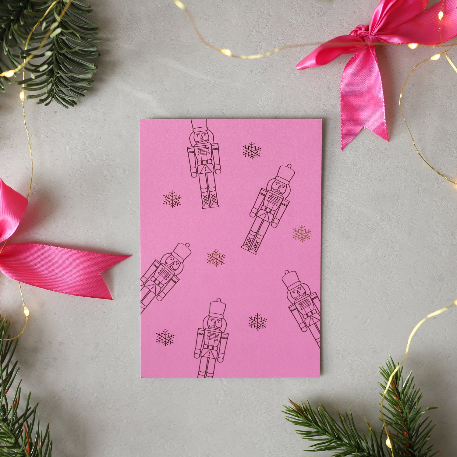 Postkarte „Nussknacker“ mit Gold