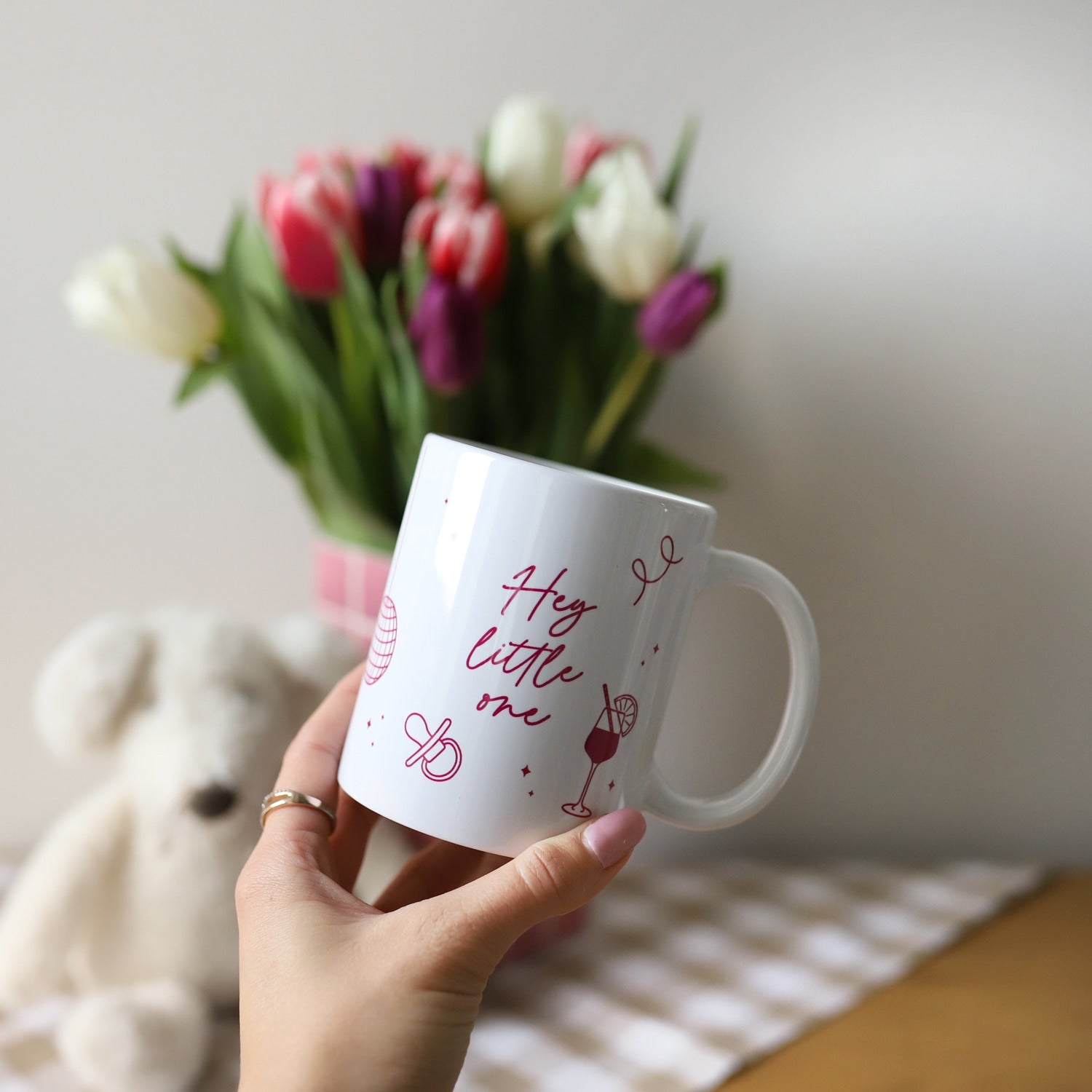 Tasse „Hey little one", pink