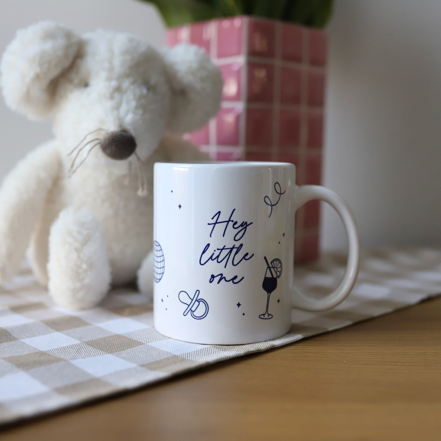 Tasse „Hey little one", dunkelblau