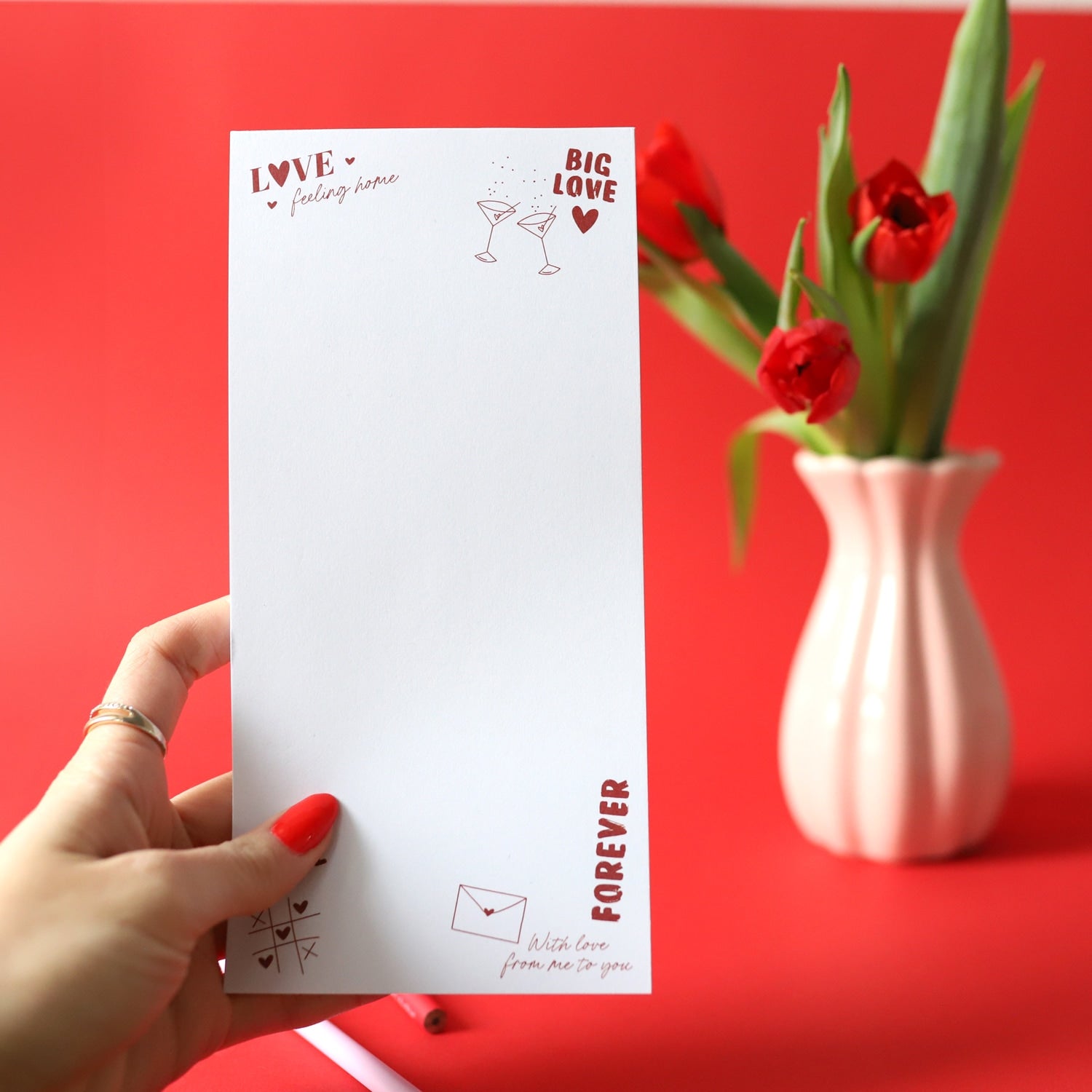 Notizblock DIN lang „Love“