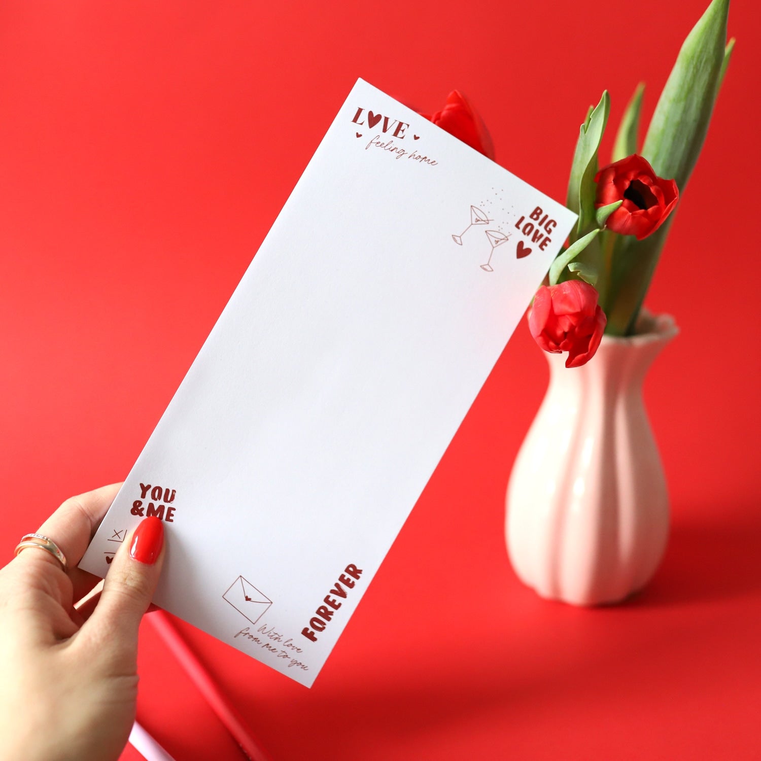 Notizblock DIN lang „Love“