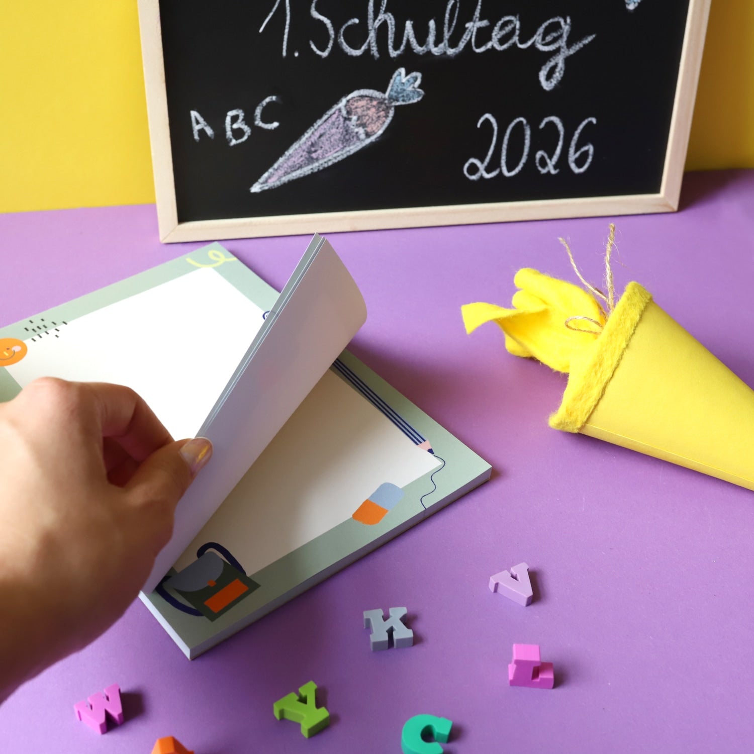 Notizblock A5 "Schule", grün