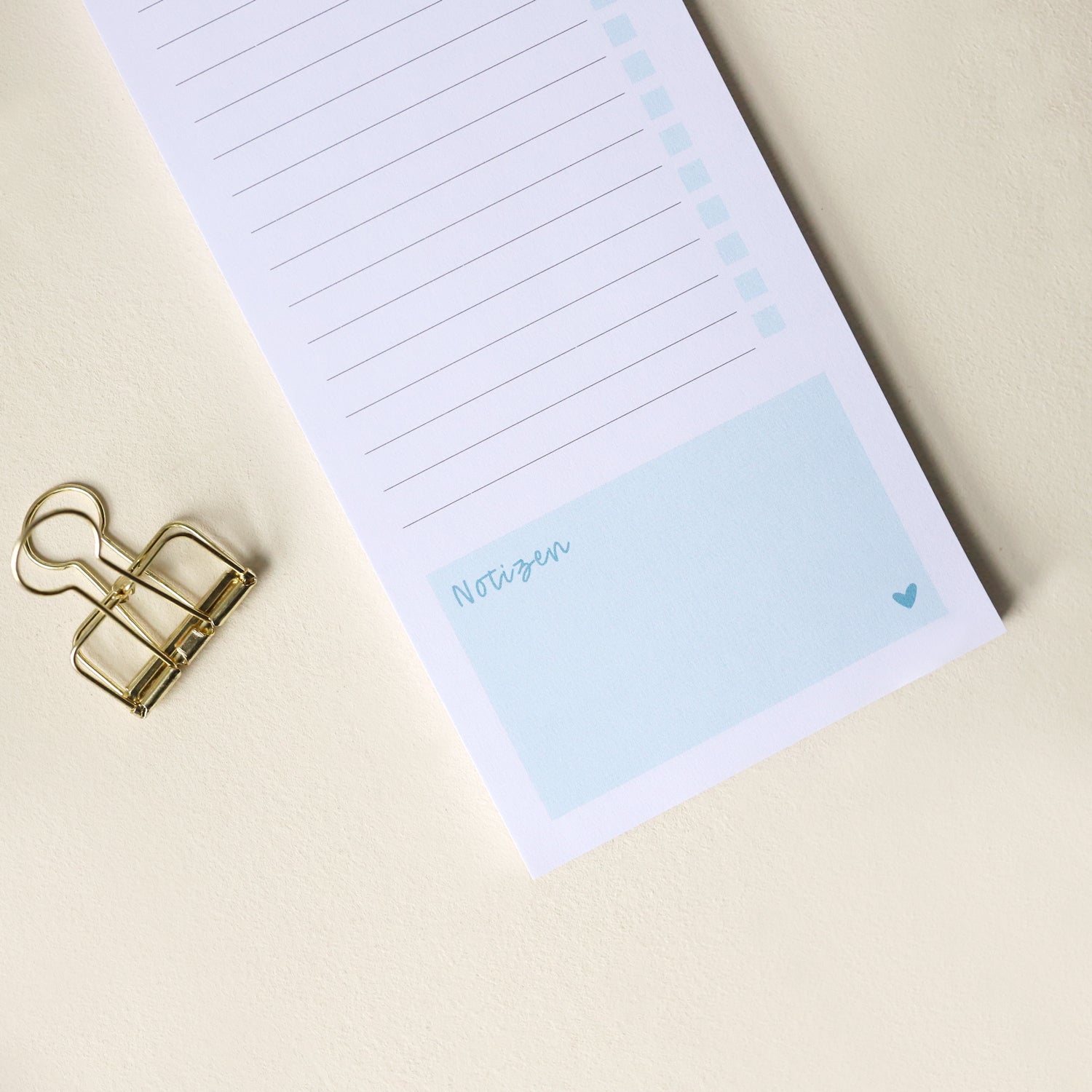 Notizblock DIN lang „To-Do’s", hellblau