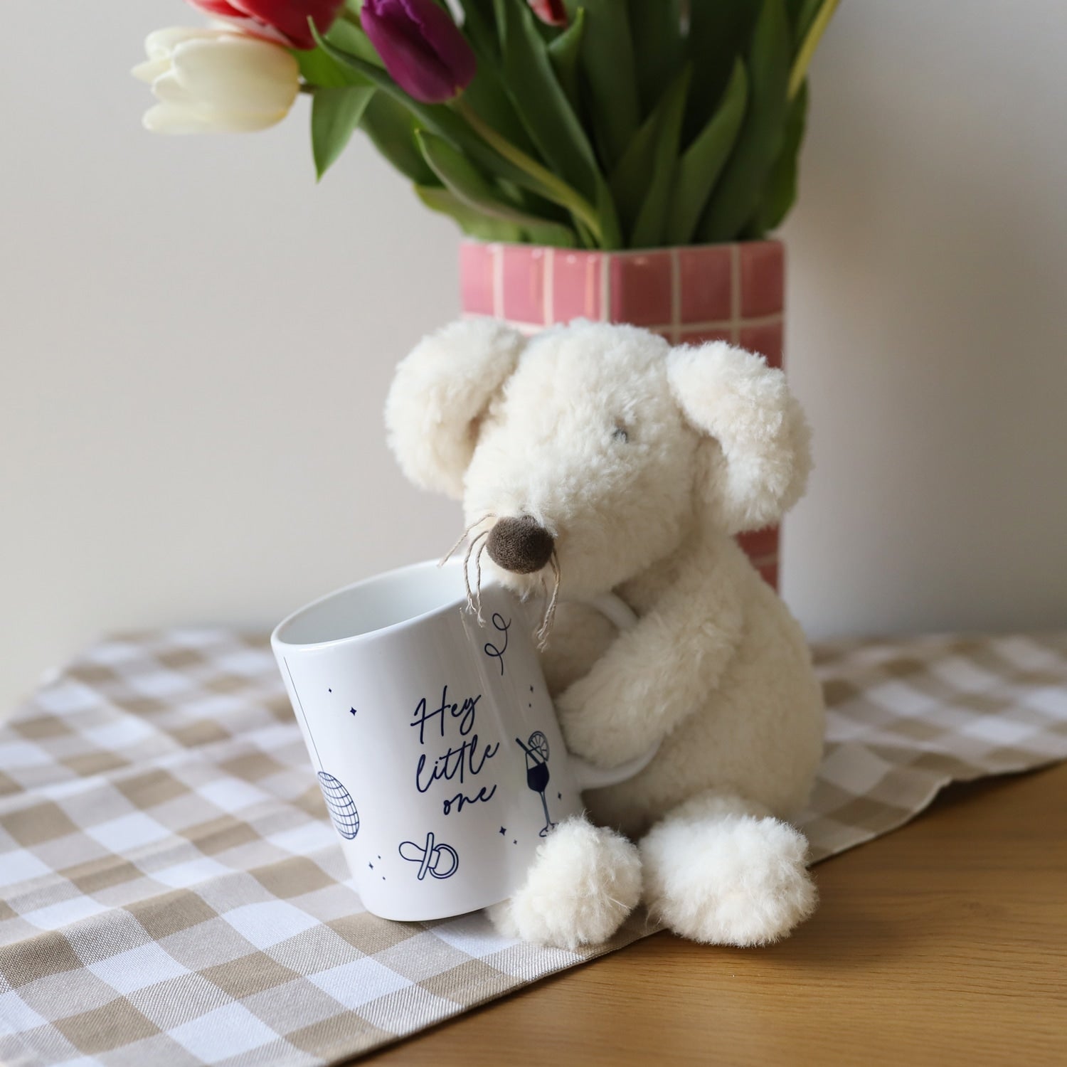 Tasse „Hey little one", dunkelblau