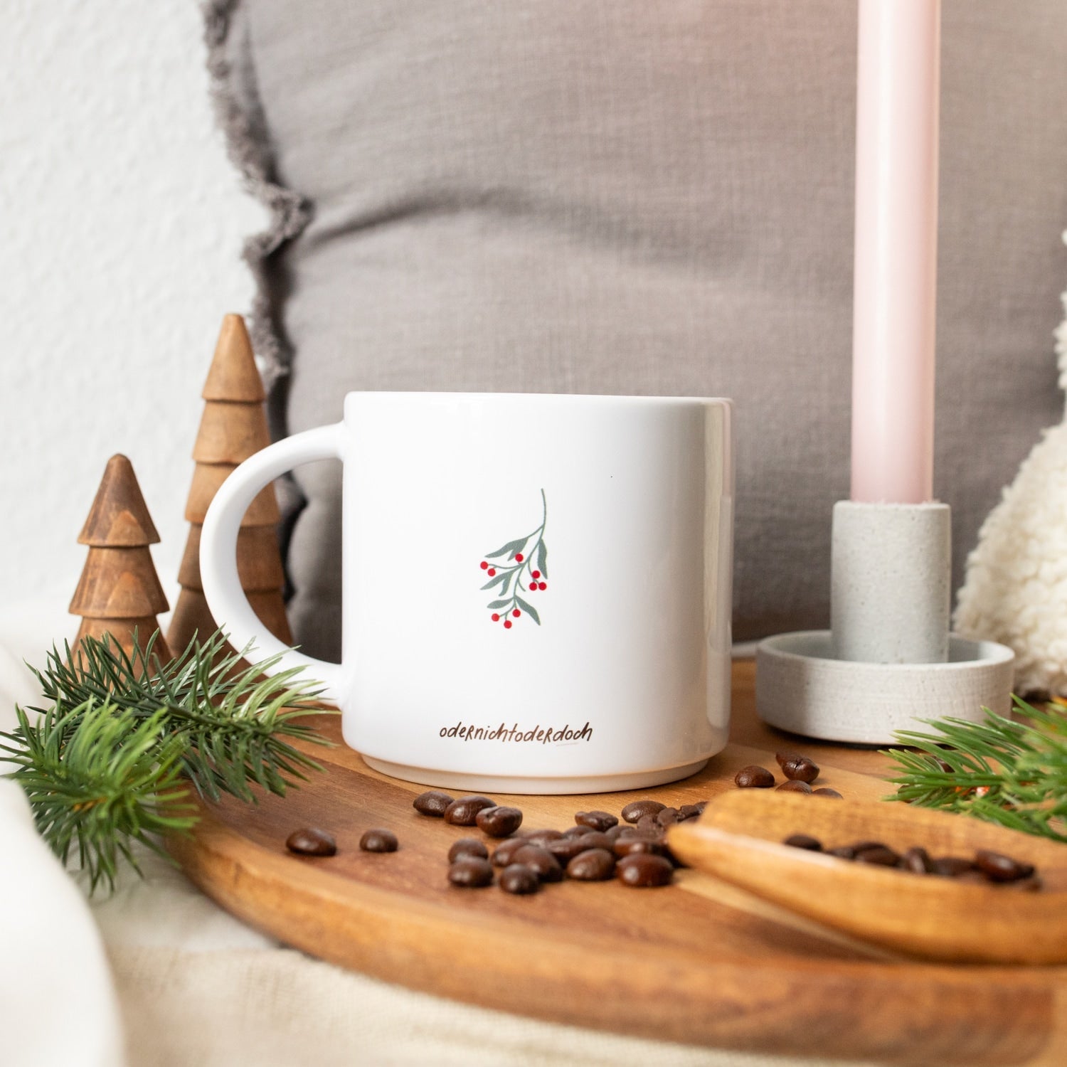 Jumbo-Tasse „Peace, Love & Joy“