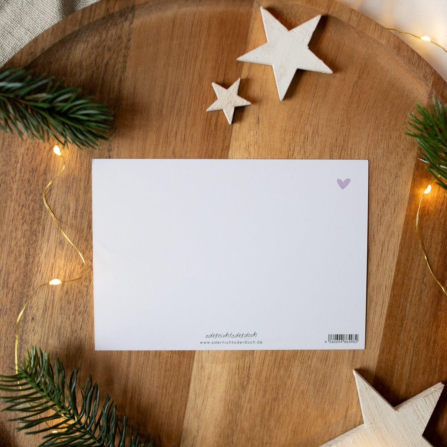 Postkarte „Frohes Fest" mit Gold