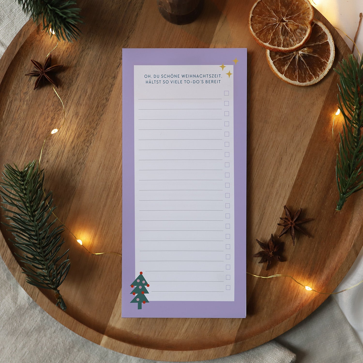 Notizblock DIN lang "Oh, du schöne Weihnachtszeit"
