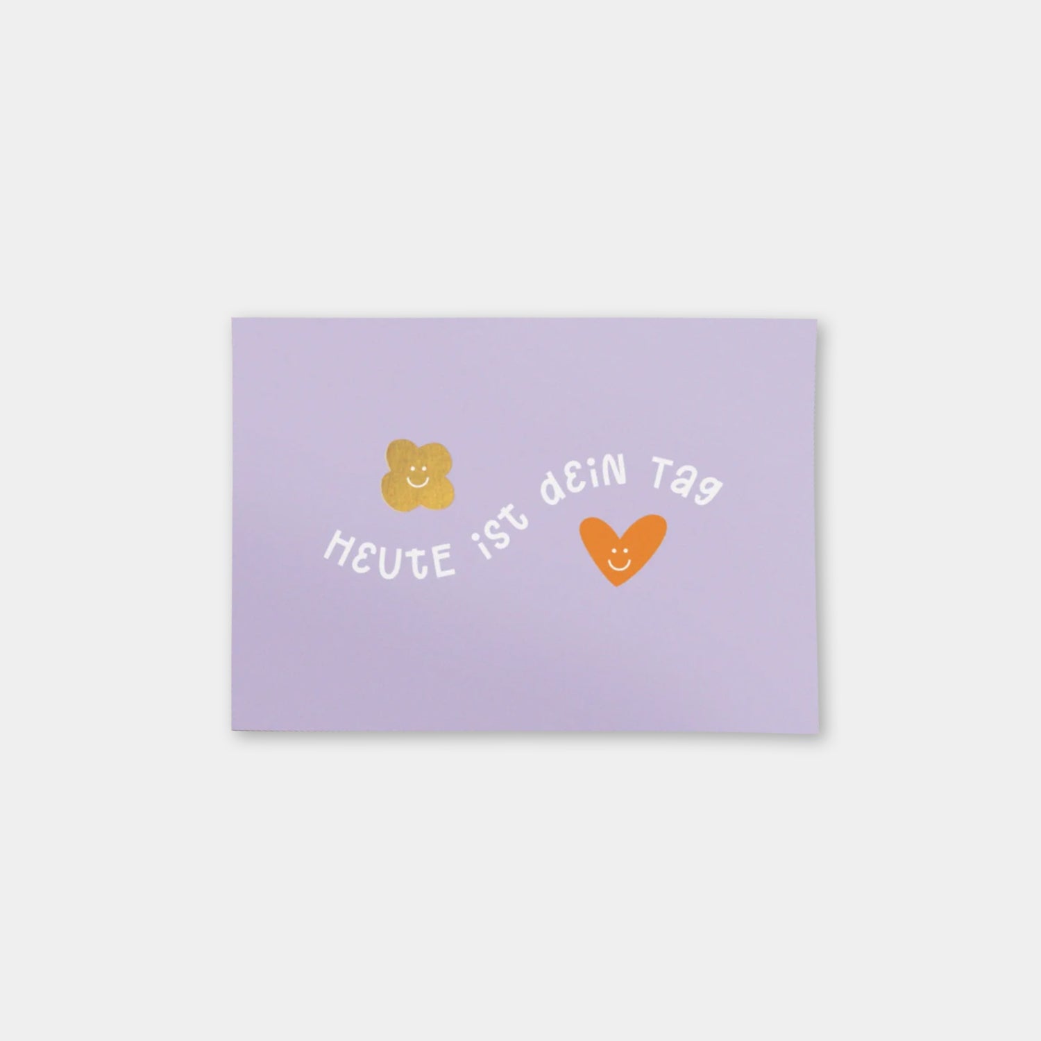 Postkarte „Heute ist dein Tag" mit Gold