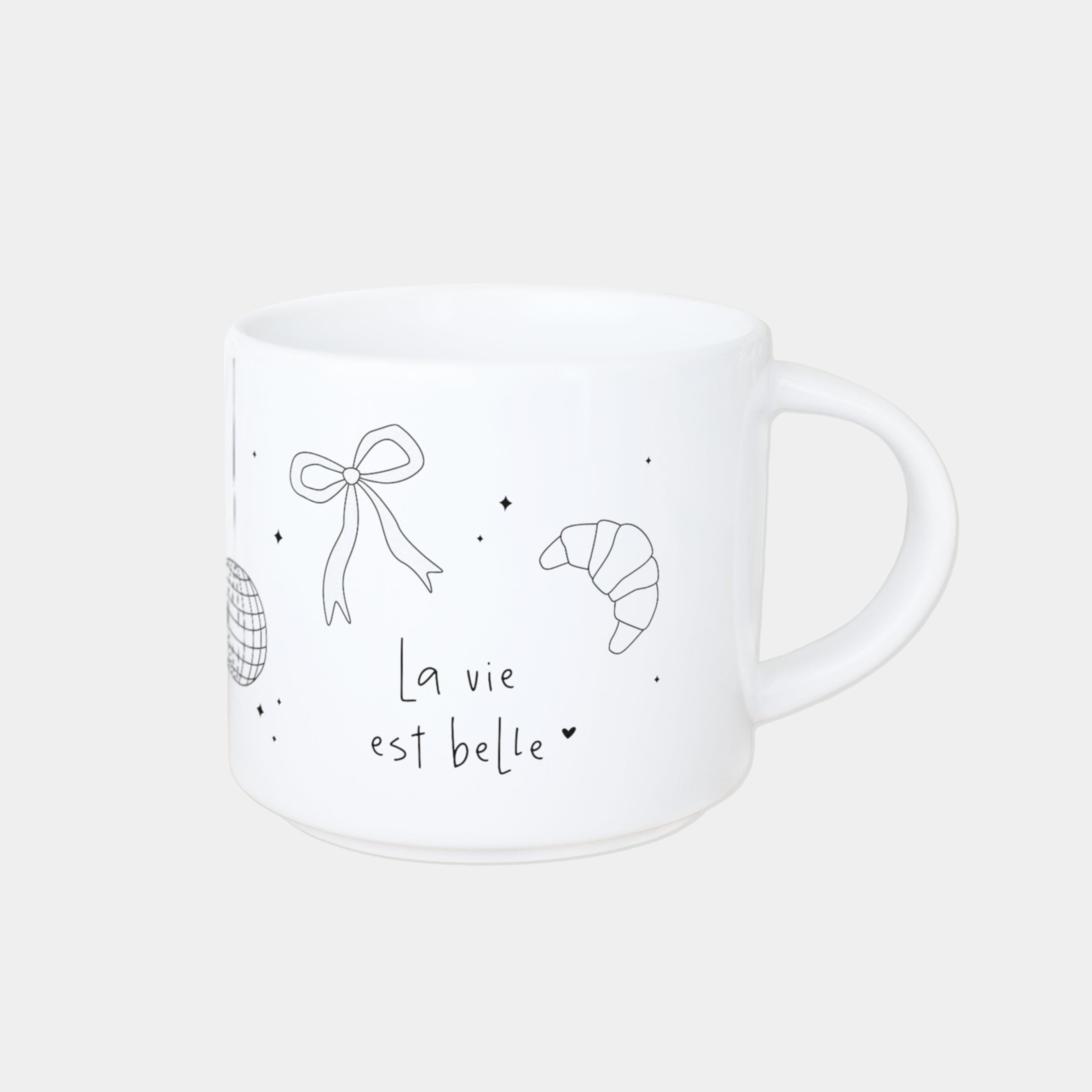 Jumbo-Tasse „La vie est belle“