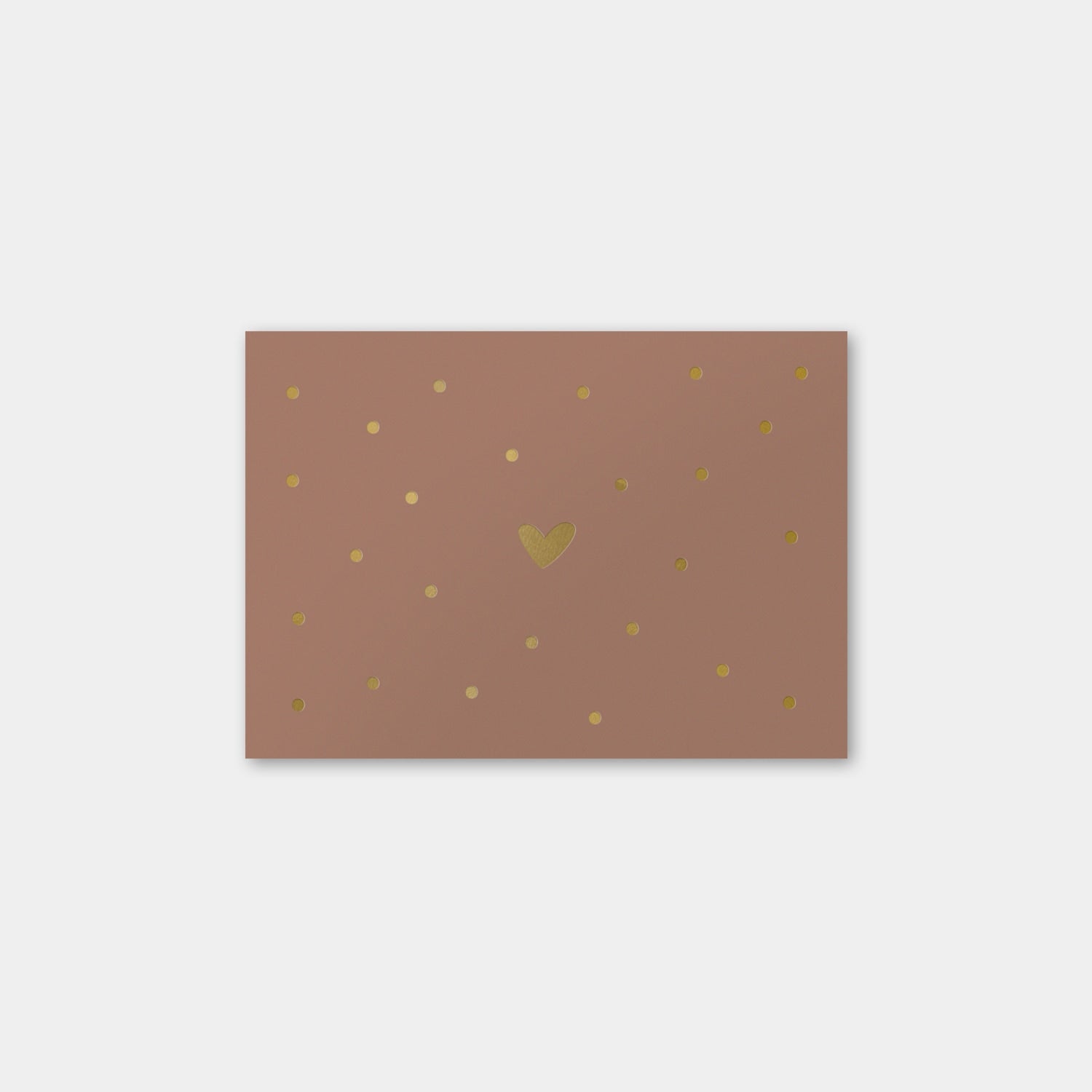 Postkarte „Herz", mocca