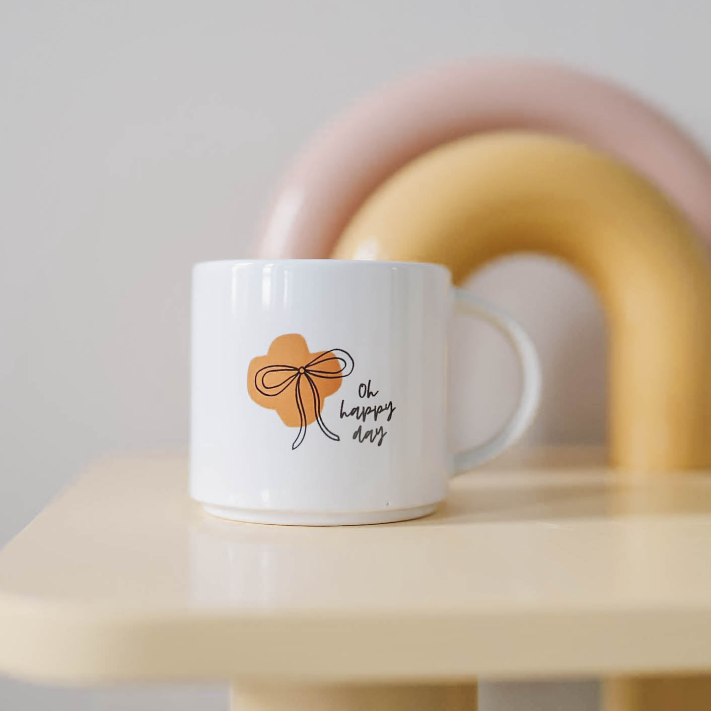 Jumbo-Tasse „Oh happy day“