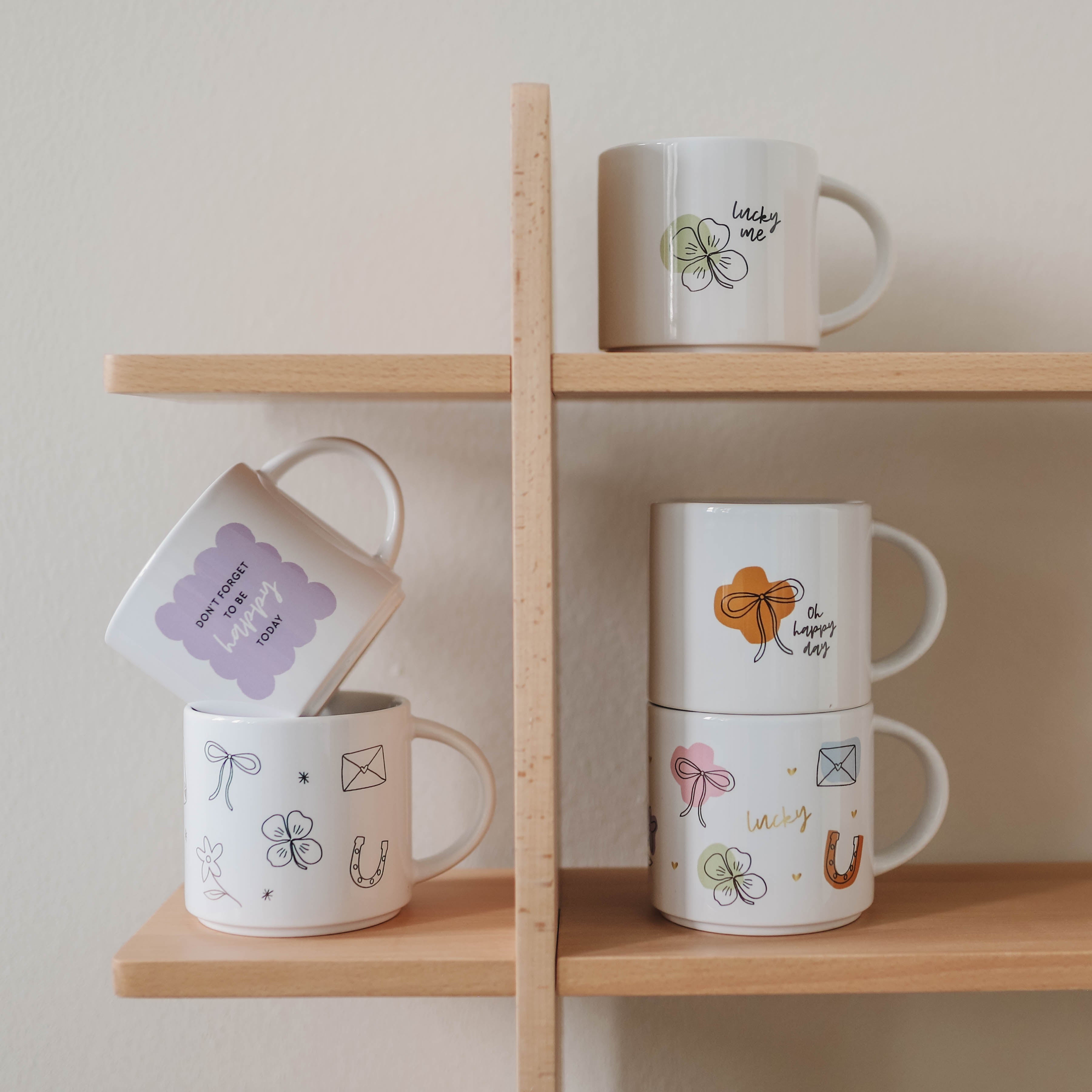 Jumbo-Tasse „Oh happy day“