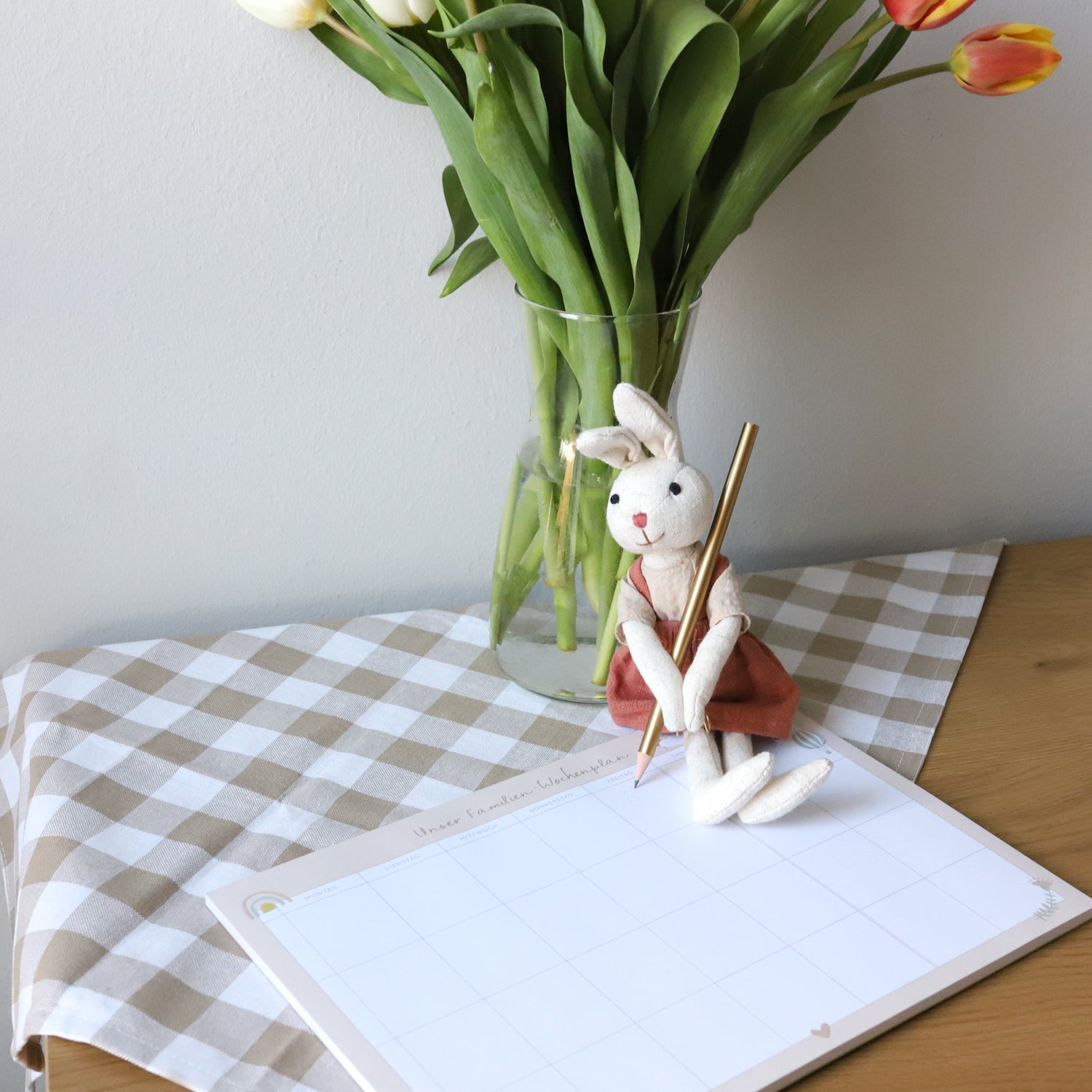 Notizblock A4 quer „Unser Familien-Wochenplan“