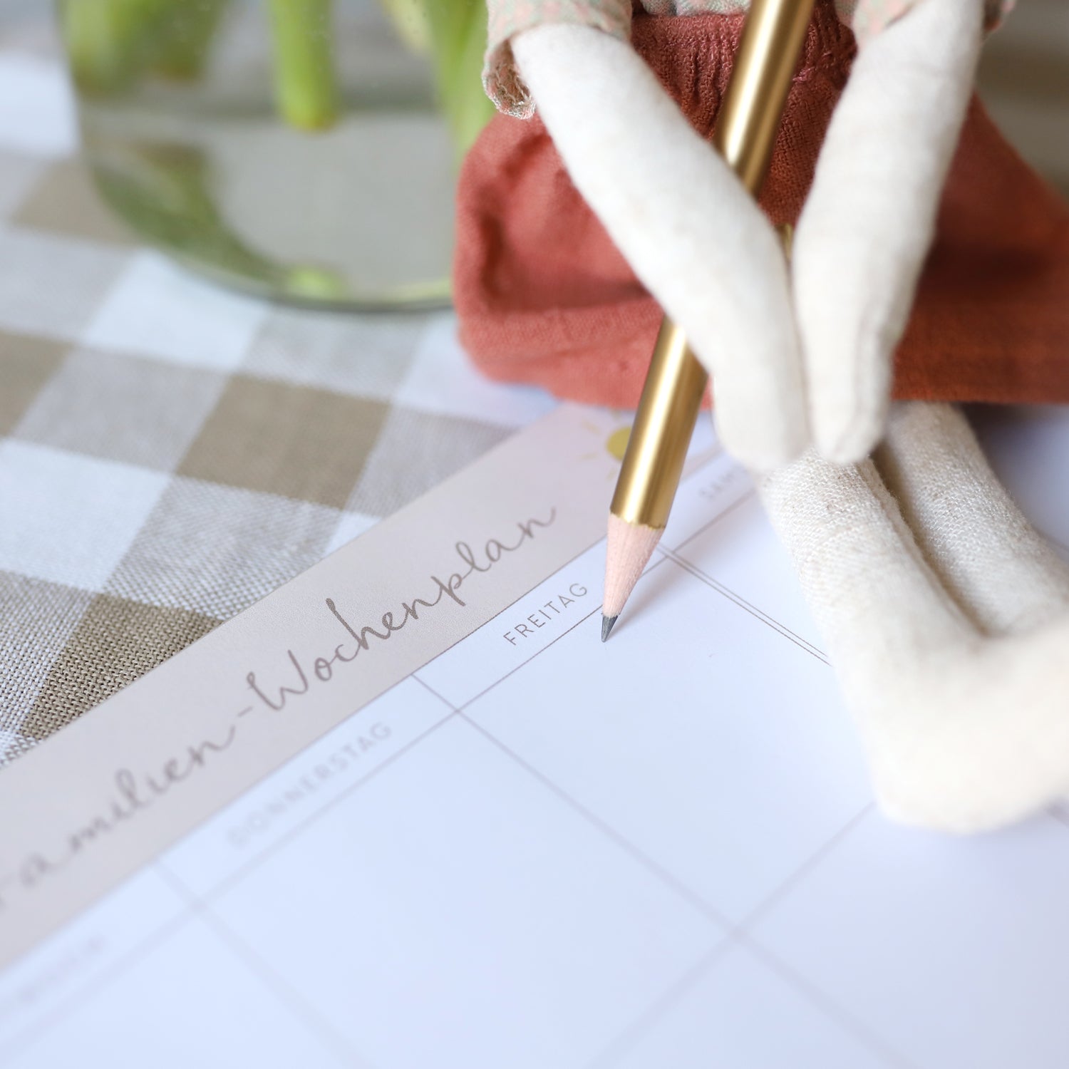 Notizblock A4 quer „Unser Familien-Wochenplan“