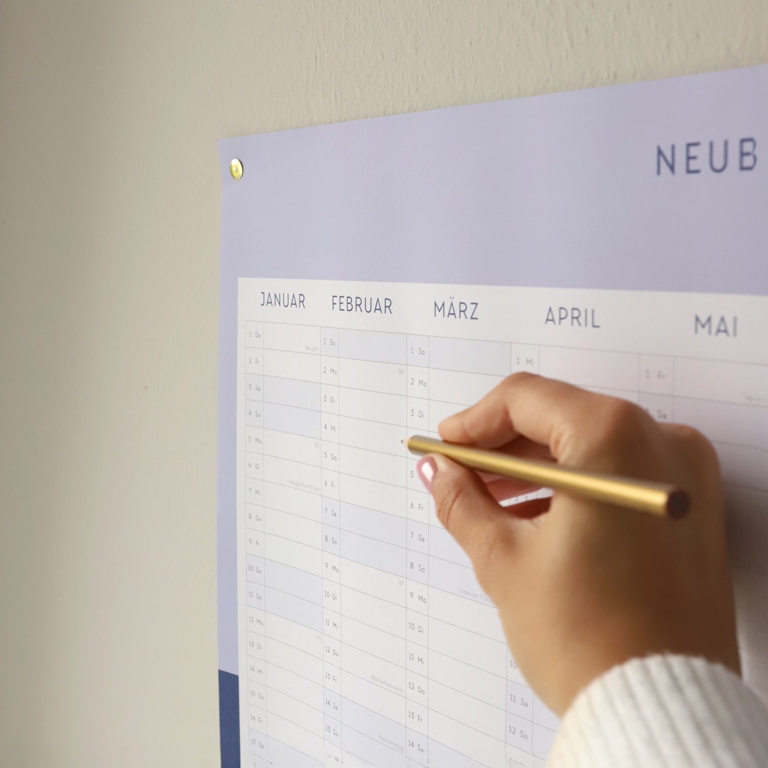 Wandkalender 2026 „Neuer Tag“, 70 x 50 cm