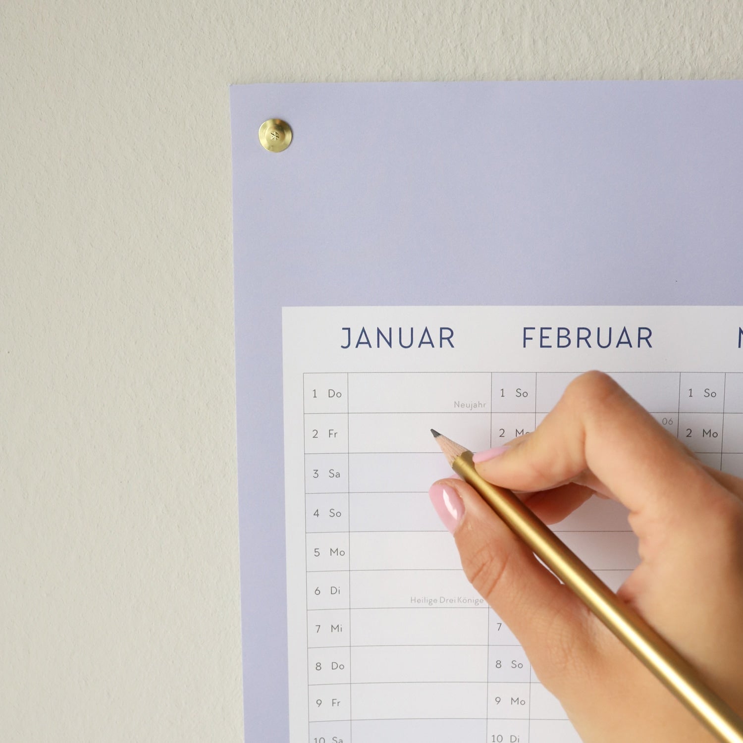 Wandkalender 2026 „Neuer Tag“, 70 x 50 cm