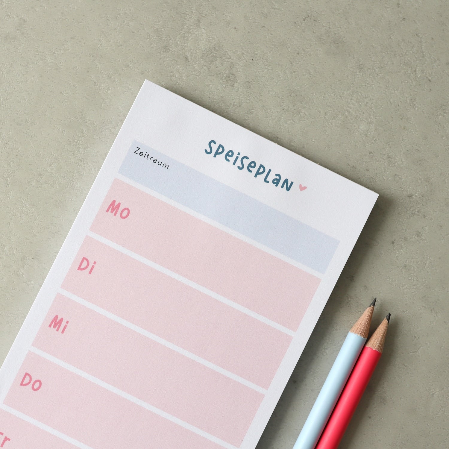 Notizblock DIN lang „Speiseplan"
