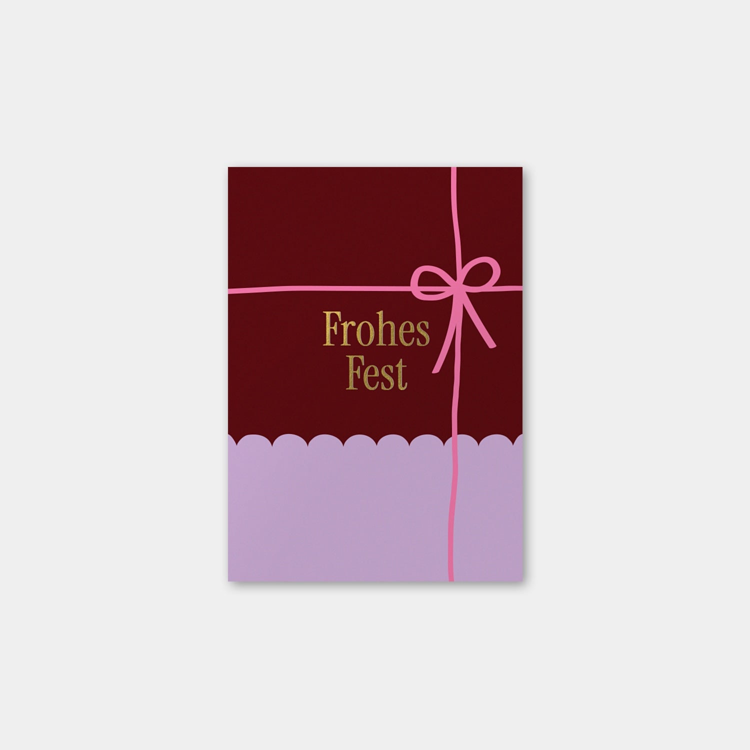 Postkarte „Frohes Fest“ mit Gold