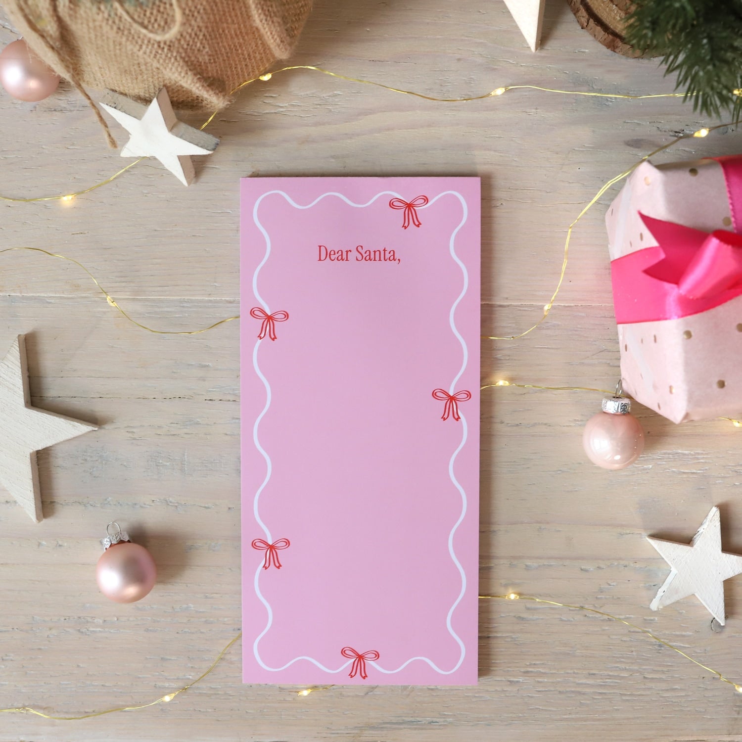 Notizblock DIN lang „Dear Santa“