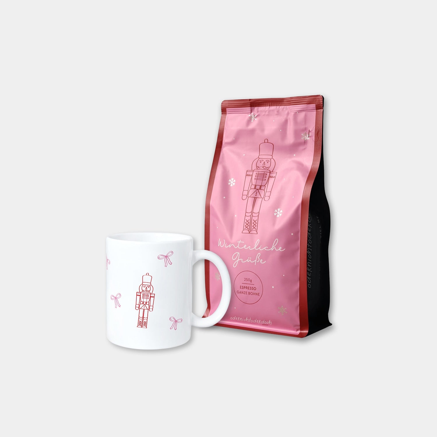 Bundle Tasse & Kaffee „Winterliche Grüße“, ganze Bohne, 250g