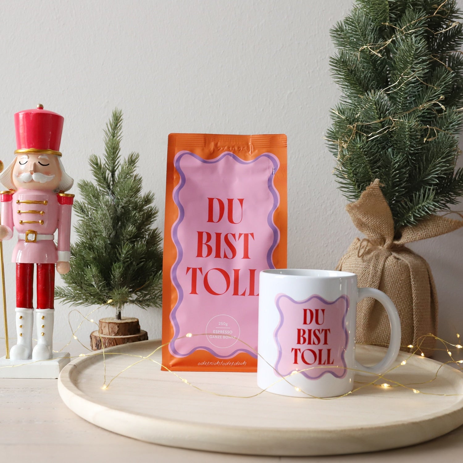 Bundle Tasse & Kaffee „Du bist toll“, ganze Bohne, 250g