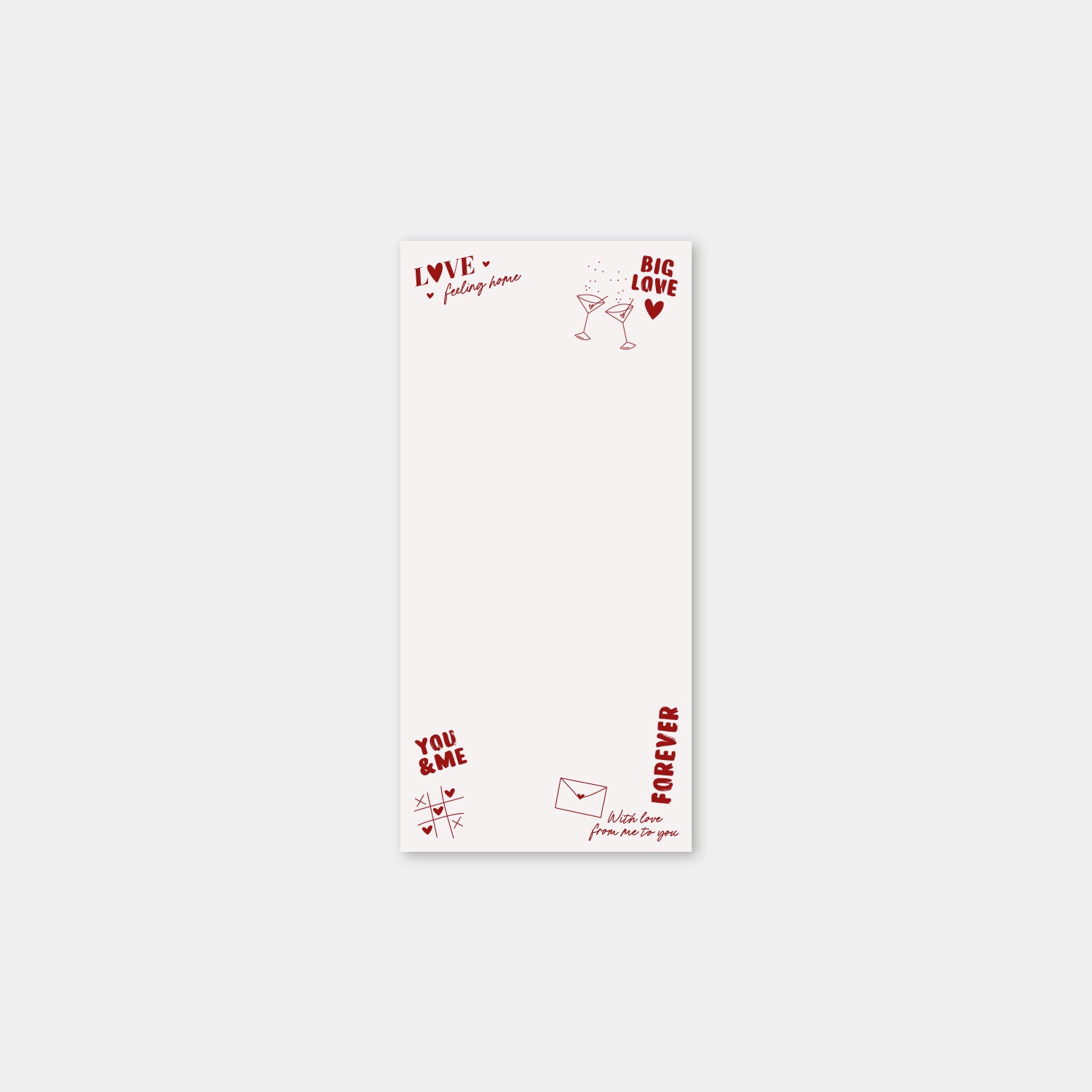 Notizblock DIN lang „Love“