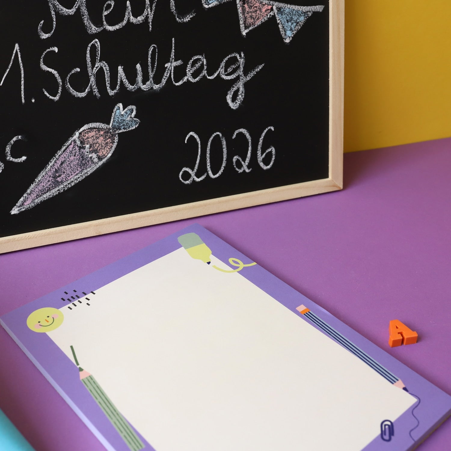 Notizblock A5 "Schule", lila