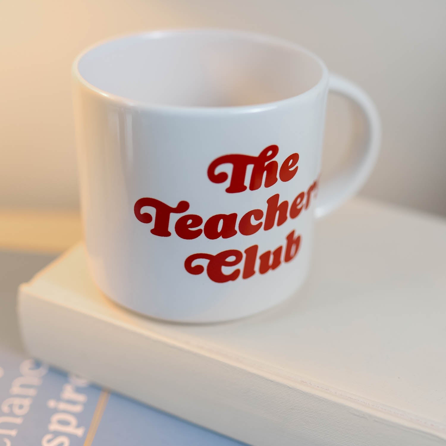 Jumbo-Tasse „The Teachers Club", rot